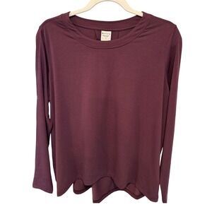 Athleta With Ease Long Sleeve Round Neck Basic‎ Top Womens Size Small Activewear